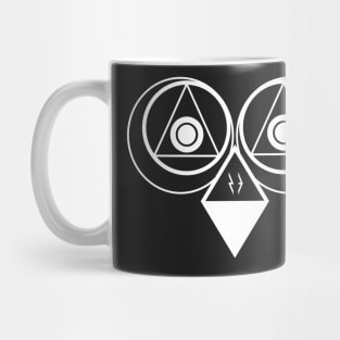 Geometric Owl (White) Mug